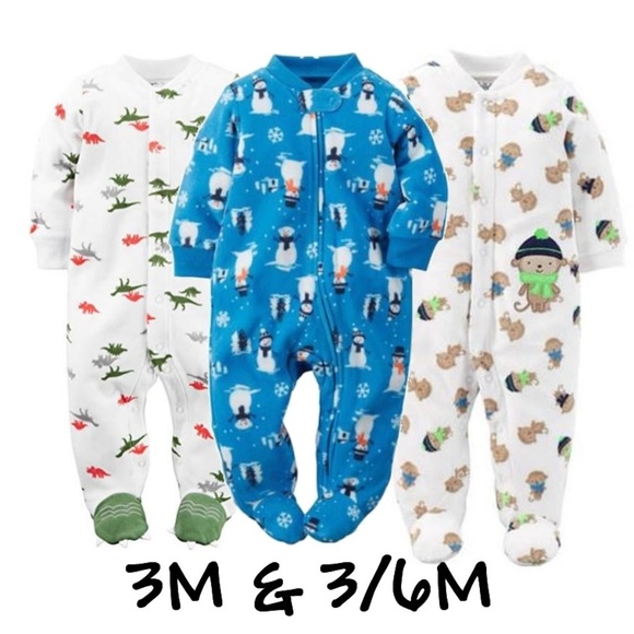 Baby Fleece Sleep Play Blanket Sleeper Footed Boys - Picture 2 of 6